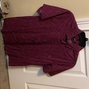 Express men’s red floral shirt